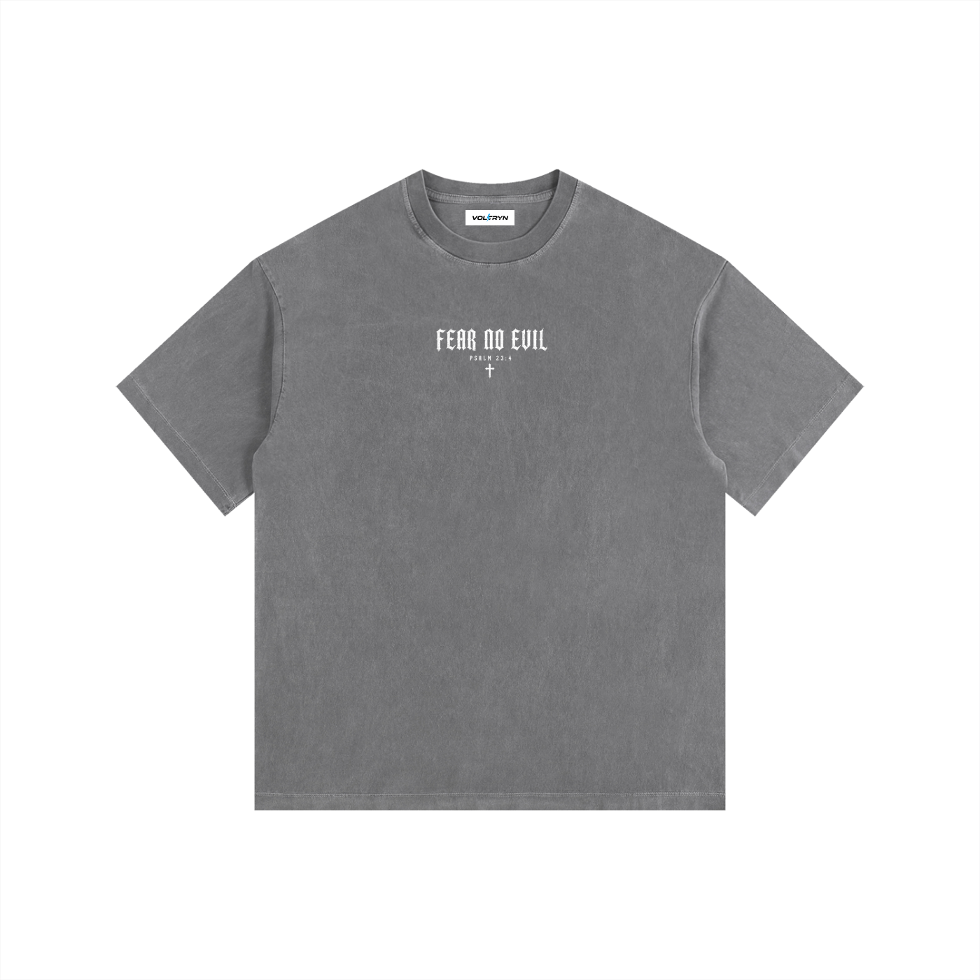 Fear No Evil Psalm 23:4 Heavyweight Washed Tee