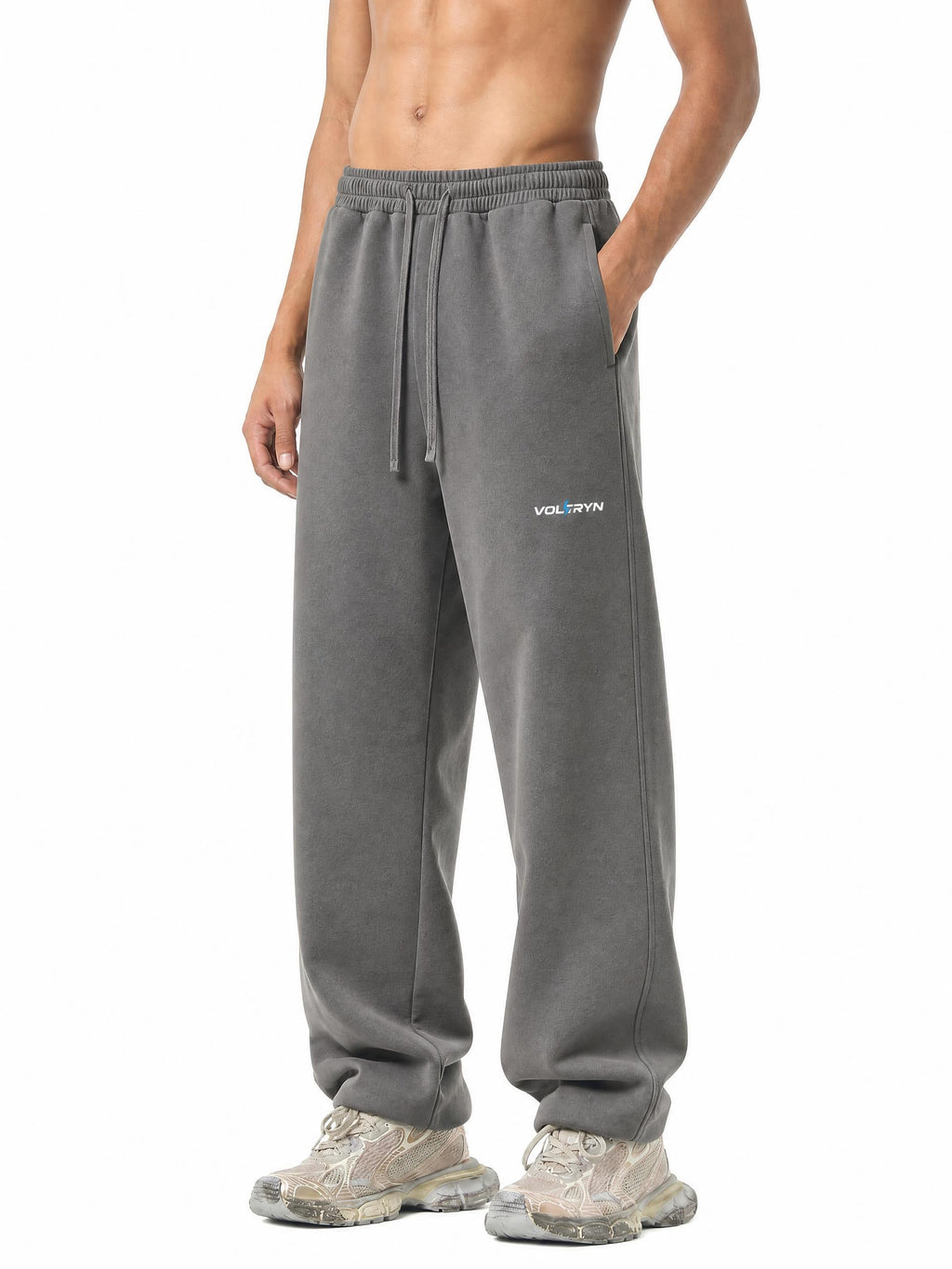 Voltryn Frayed Straight-Leg Sweatpants