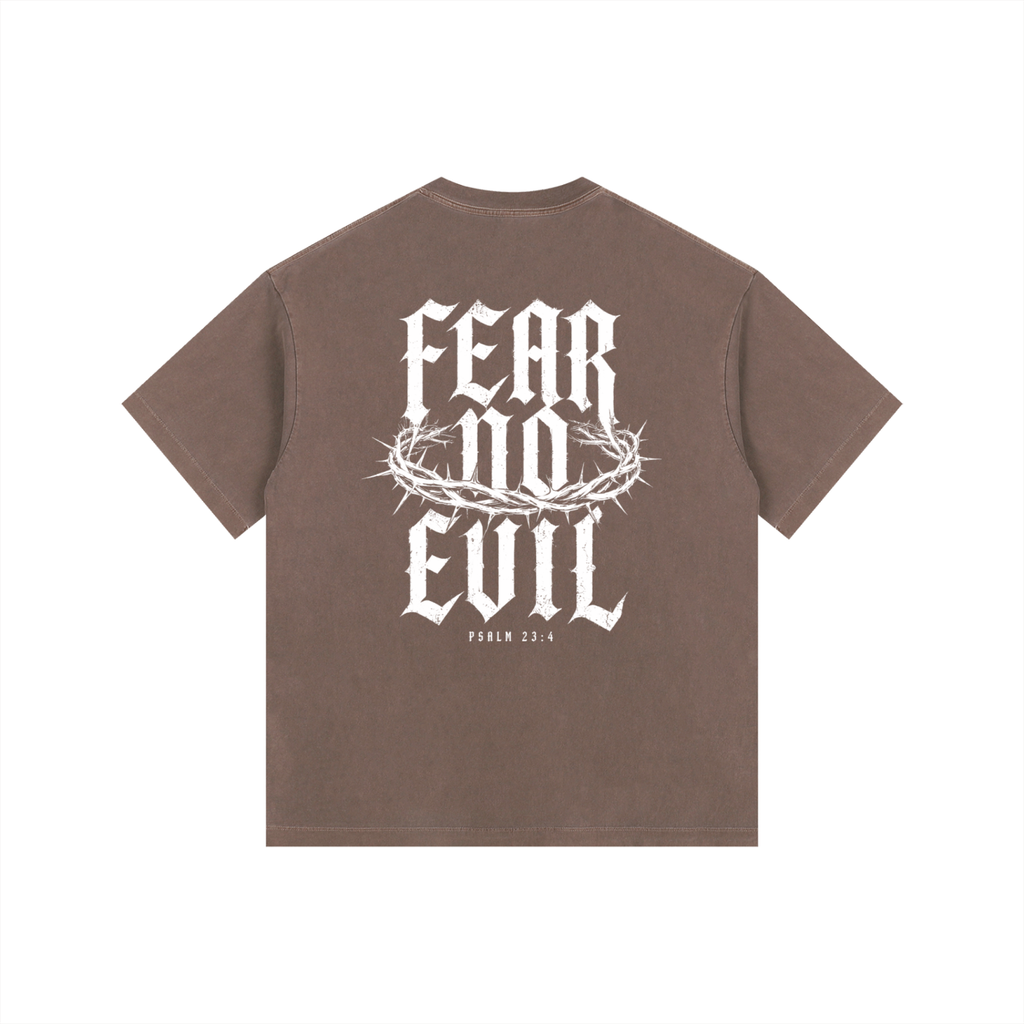 Fear No Evil Psalm 23:4 Heavyweight Washed Tee