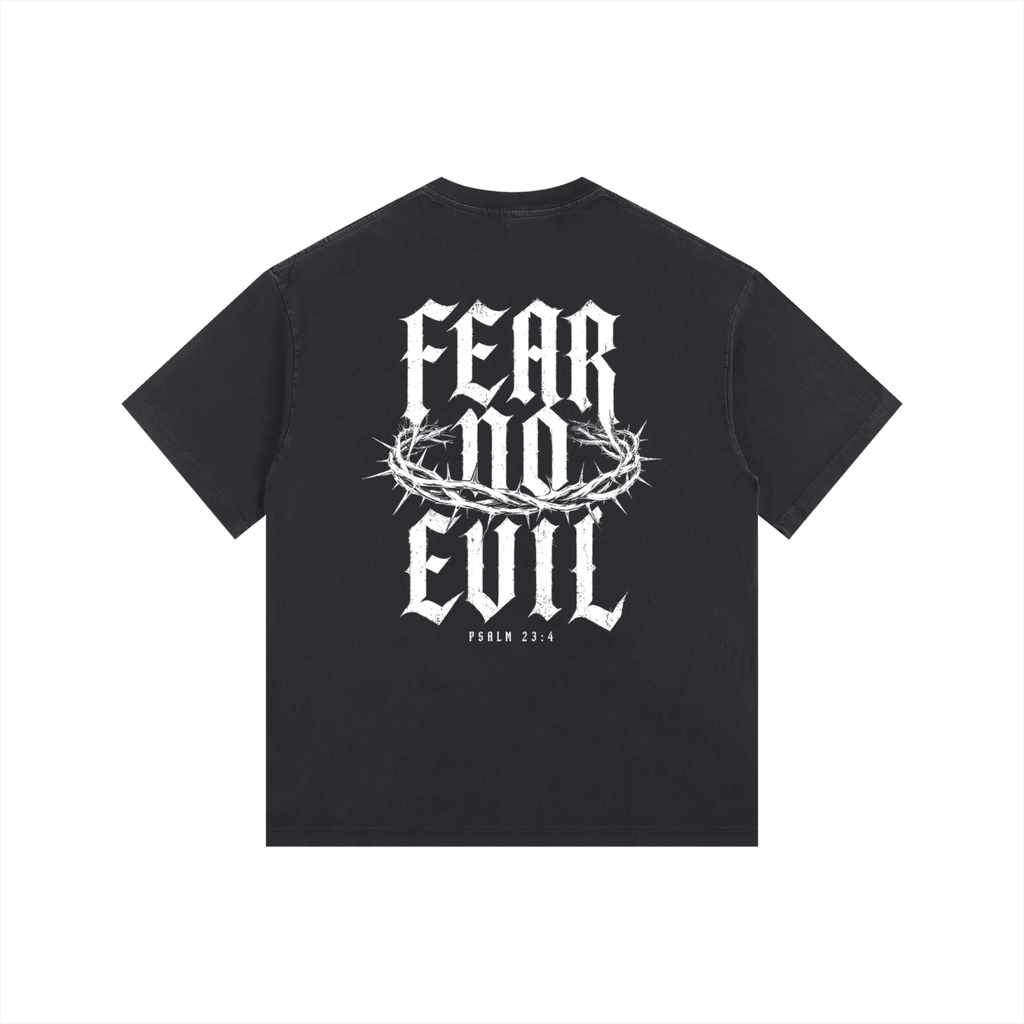 Fear No Evil Psalm 23:4 Heavyweight Washed Tee