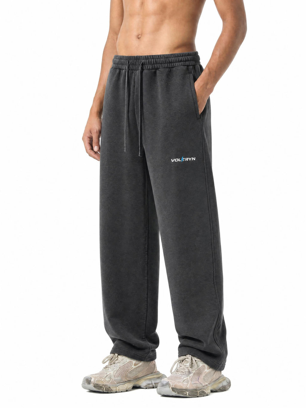 Voltryn Frayed Straight-Leg Sweatpants