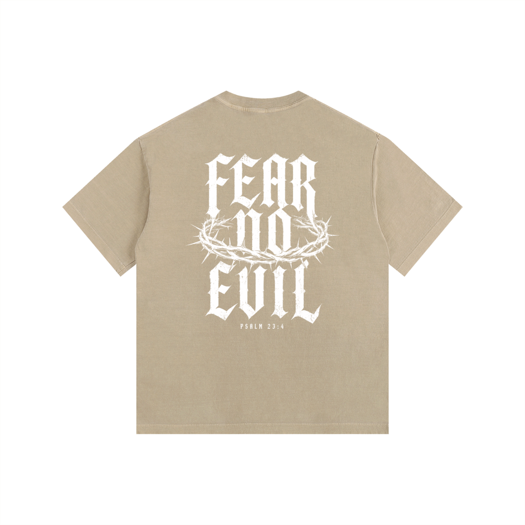 Fear No Evil Psalm 23:4 Heavyweight Washed Tee