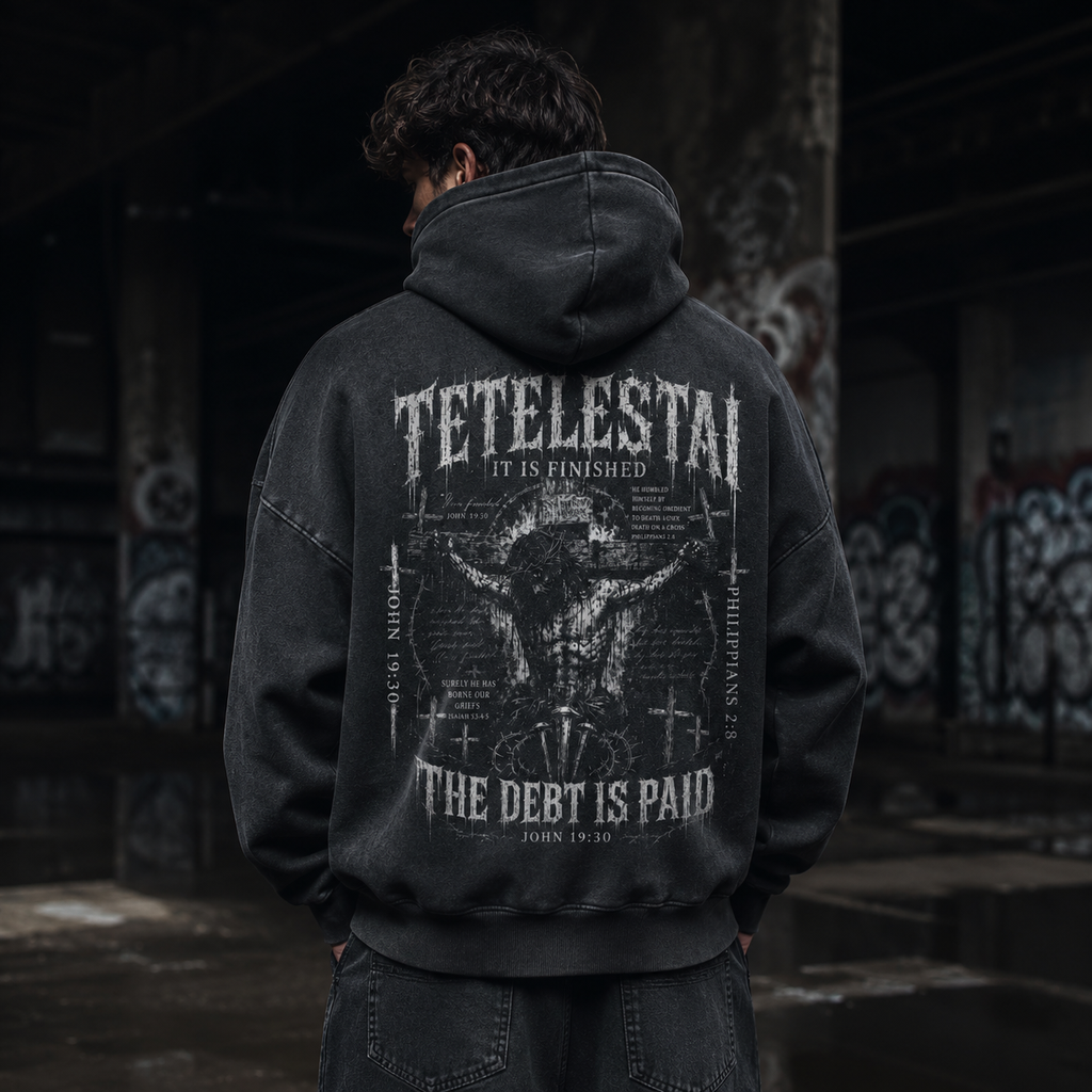 Voltryn It Is Finished Oversized Unisex Hoodie