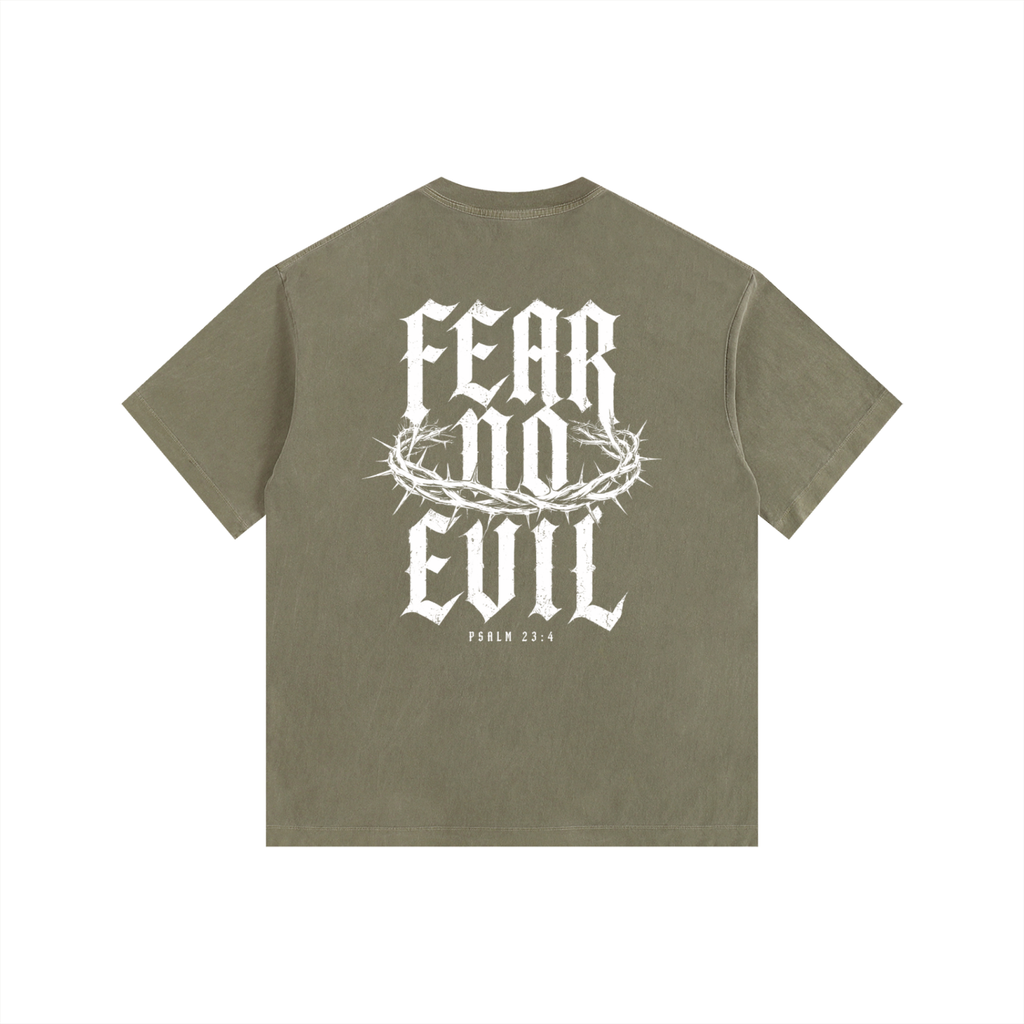 Fear No Evil Psalm 23:4 Heavyweight Washed Tee