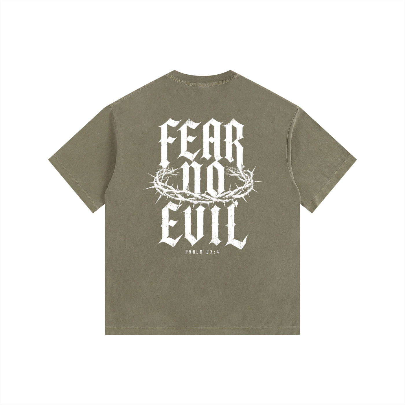 Fear No Evil Psalm 23:4 Heavyweight Washed Tee